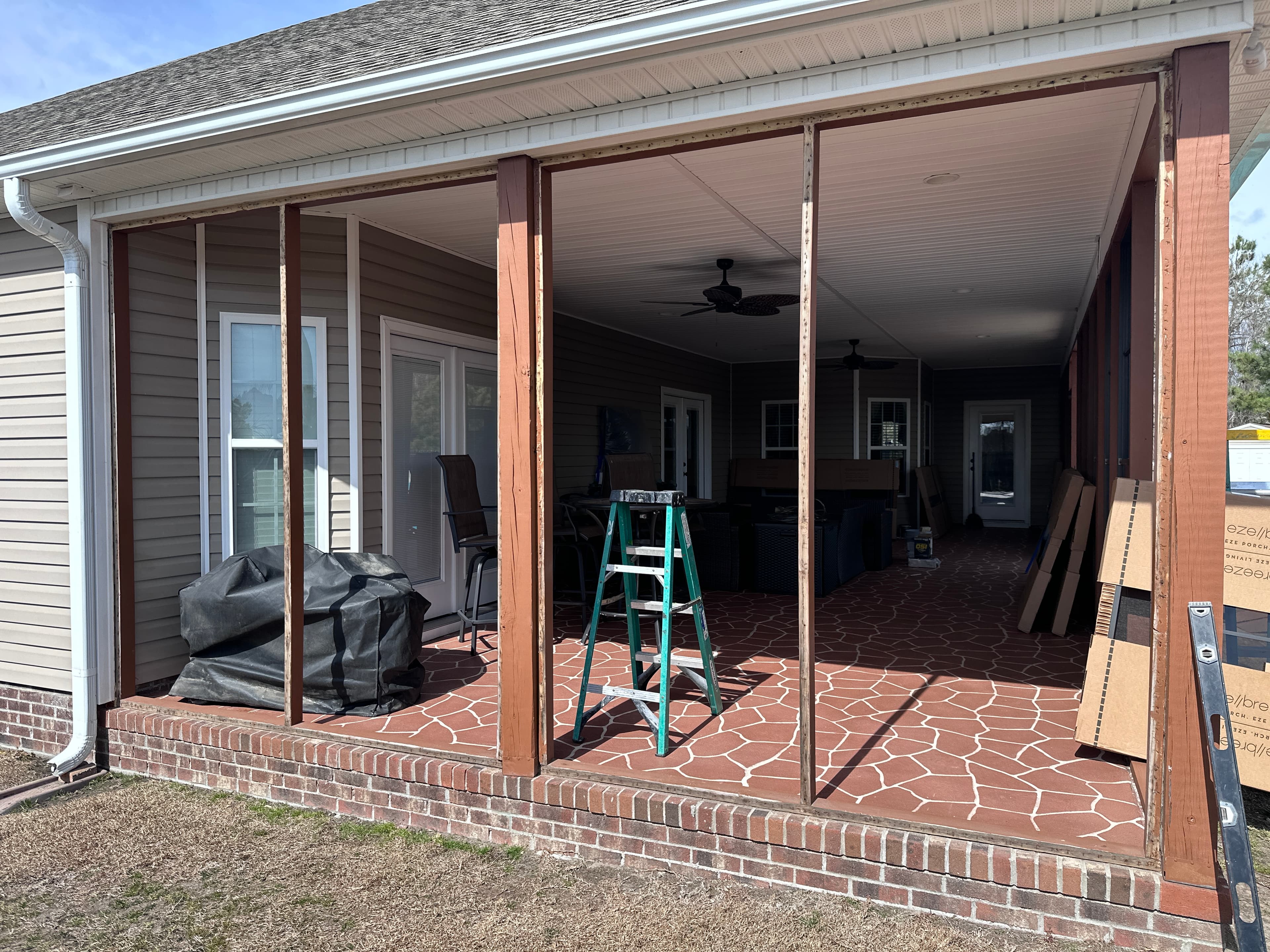 EZ Breeze installation in progress
