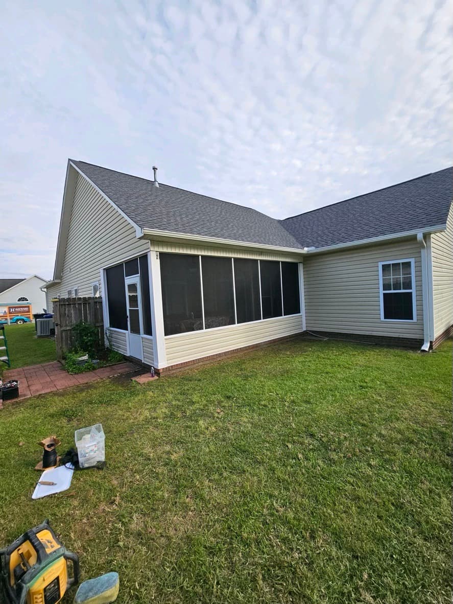 Completed screen room installation Hayward Outdoor